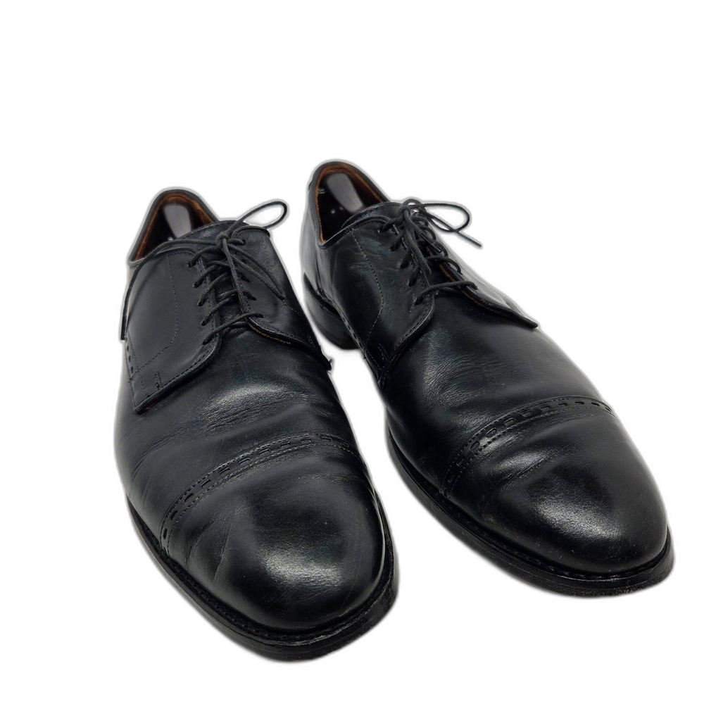 Allen Edmonds Madison Avenue Mens Black Leather Cap Toe Derby Shoes Size US 14 D
